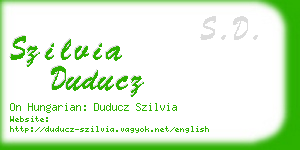 szilvia duducz business card